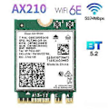 Pikkukuva 4 / 5: Wi-Fi 6e Ax210 langaton kortti 2400mbps Bluetooth 5.2 työpöytäsarja 802.11ax 2.4g/5ghz/6ghz Ax210ngw,wi