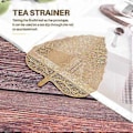 Miniatyrbillede 2 af 5: Ny Håndlavet Bladsi af Rustfrit Stål, Te-infuser, Tefilter, Perfekt til Løs Te (Guld)