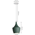 Miniatyrbillede 4 af 4: Moderne Pendellampe Indendørs Hængende Loftlampe Enkel Nordisk Lysekrone Grøn