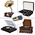 Miniatyrbilde 4 av 5: Platespillernål, 1 stk. Platespillerhus med 6 erstatnings diamantstyluspenner for Crosley, ION, for LP, Phono