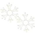 Miniatyrbilde 1 av 5: 2 stk. Jule Snøfnugg Vinduslys Dekor Led Snøfnugglys for Hjem Jul Dekor Varmt Lys Hvit