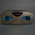 Miniatyrbild 1 av 4: Guld Robot Högtalare: Liten Design med LED-Ljus och Inbyggd Mikrofon