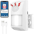 Miniatyrbild 1 av 5: Uppgraderad Smart Wifi Rörelsesensor Detektor Alarm Inomhus Med Siren, Telefonapp, USB-ström, Varningsinspelning, Schemalagda Arbetstider - Infraröd Rörelse S