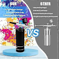Miniatyrbillede 2 af 5: Airbrush-sæt med luftkompressor og handsker - 27PSI højtryks-airbrush med slange, trådløs airbrush til modelmaling, sort