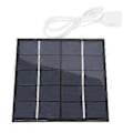 Miniatyrbillede 4 af 5: 3W 5V Solpanel til Sikkerhedskamera Monokrystallinsk Silicium Udendørs Solpanel til Ventilator Lommelygte Vandpumpe Sort