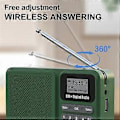 Miniatyrbilde 3 av 5: Bærbar + Digital Radio Solcelledrevet Bluetooth FM-radio Støtter U Disk TF-kort Mp3 Spill Høyttaler LCD-skjerm