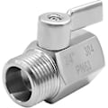 Miniatyrbilde 1 av 3: Rustfritt stål 3/4\" Stengeventil Ght Gjenge Hageslange Kraftig Kobling