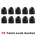 Miniatyrbillede 1 af 5: 10 stk. T5 LED Twist Sokkel PC47 Instrumentpanel Klynge Udskiftningssokkel Lampeholder