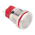 Pikkukuva 2 / 5: Painonappikytkin DC9-30V 19mm 1NO 1NC Ruostumattomasta teräksestä valmistettu kuori Itselukittuva, litteä pää, itselukittuva kytkin, kestävä metallinappi teollisuuteen ja