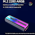 Miniatyrbillede 3 af 5: M.2 NVME SSD Køleplade 5V 3Pin ARGB Farvede Lys M.2 SSD Køler 2280 Solid State Drive Køler