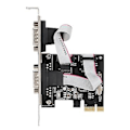 Miniatyrbild 2 av 5: PCI-E PCI Express till Dubbel Seriell DB9 RS232 2-ports Kontroller Adapterkort