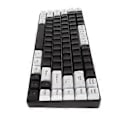 Pikkukuva 4 / 5: Pelihiiri Type C 84 Näppäintä RGB-taustavalaistu Ergonomisesti kaareva hiljainen langallinen näppäimistö perhetoimistoon, editointiin, musta
