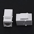 Miniatyrbild 3 av 5: 10 st Rj45 Kontakt Keystone Cat6 Förlängningsadapter, vit