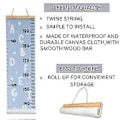 Miniatyrbild 2 av 5: G Canvas Växtdiagram för Barn - Unisex Barnrum Väggdekor - Mät Höjd Diagram - Väggtejp med Höjd Diagram för Barn