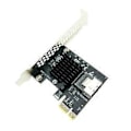 Pikkukuva 2 / 4: 4 Portin SATA 3 PCIe -nousukortti Mini SAS 8087 6G SSD -adapteriin PCI-e X1 -laajennuskortti