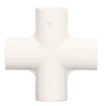 Miniatyrbillede 2 af 4: 10 stk. 5-vejs rørforbindelse 25 mm PVC albue rørfitting til møbler drivhus telt hvid