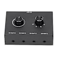 Miniatyrbillede 3 af 5: 4 Porte 3,5 mm Stereo Passiv Switch 1 Ind 4 Ud 4 Ind 1 Ud Konverter til MP3 Hovedtelefoner