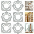 Miniatyrbilde 1 av 5: 360 graders dreieskive 6 stykker metall Lazy Susan dreieskive Lazy Susan TV dreieskive 4 firkantet dreieskive kulelager dreieskive for kontormøbler，3