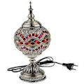 Miniatyrbillede 1 af 4: Håndlavet tyrkisk marokkansk mosaikbordlampe til skrivebord/natbord med EU-stik 4 SHZNV