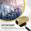 Miniatyrbillede 5 af 5: 1 stk. -b1 Turbine Vandstrømssensor G1 / 2 Tomme Elektromagnetisk Messing Inline Hall Switch Han