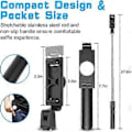 Miniatyrbillede 3 af 5: Selfie Stick, Bluetooth Selfie Stick Tripod 3 I 1 Selfie Stick Selfie Stick Med Bluetooth Gave