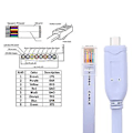 Miniatyrbilde 4 av 5: USB til Type C Konsollkonfigurasjonskabel Type C til RJ45 Seriell Ruter Feilsøkingskabel