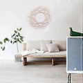 Miniatyrbilde 2 av 5: Boho Veggspeilramme Tapestry Håndlaget Vevd Makrame Bakteppe Veggramme Tapestry for Romdekor