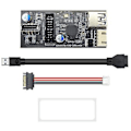 Pikkukuva 1 / 5: Usb3.2 N1 19pin - 19pin+type-e(a-key) -sovitin laajennus Sata15pin - 4pin -kaapelilla