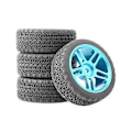 Miniatyrbilde 4 av 5: For Rs4 Fw06 Tt02 D4 1/10 Metallhjul Flat Sportsbil Dekk, Modifisert Og D Tilbehør