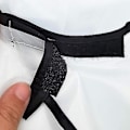 Miniatyrbillede 2 af 5: Justerbar Skægværktøjsforklæde med sugekopper, Hår Nylon Skægkappeopsamler til trimning og klipning af forklæde til mænd (hvid)