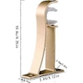 Miniatyrbild 3 av 4: Gardinstångsfästen i aluminiumlegering med enkelhål, takfäste för gardinstänger för duschar, gardinstänger över dörrar (4 st)