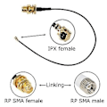 Miniatyrbillede 2 af 5: 2 stk./lot 2,4 GHz 3dBi Wifi 2,4g Antenne Rp-sma Trådløs Router+pci U.fl Ipx Til Rp Sma Ma