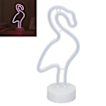 Miniatyrbillede 2 af 3: Flamingo Neon Lys Logo Led Neon Lys Logo Og Holder Base, Bruges Til Dekoration Af Sengeborde Ved Familiefester, Fødselsdage, Soveværelser Og