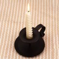 Miniatyrbilde 5 av 5: Retro smidde jern lysestaker, enkle lysestaker for juledekorasjoner (sett med 2, svart)