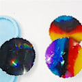 Miniatyrbillede 1 af 5: Holografisk Lys Og Skygge Kop Pad Måtte Krystal Epoxy Resin Form, A