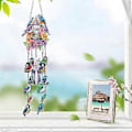 Miniatyrbild 2 av 5: DIY Prickig Diamantkonst Målning Vindspel Kit Solfångare Hängande Ornament Vindspel Solfångare Konst för Utomhus B