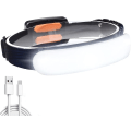 Miniatyrbilde 1 av 5: Led-hodelykt, USB-oppladbar COB-hodelykt, 1500 lumen, 220 justerbar bred hodelykt, lett, vanntett, egnet for sykling