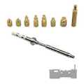 Miniatyrbild 1 av 5: Värmeinsättningsverktyg M2 M3 M5 M6 M7 M8 Smältlim Mässing Räfflad Mutter Inbäddad Spetsadapter Kit 3D-Printad för Toaiot3D