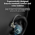 Miniatyrbillede 5 af 5: CS2 High Fidelity Kablede Hovedtelefoner In-ear 1dd Dynamisk Hifi Subwoofer Ørepropper Løb Støjreducerende Hovedtelefoner Sort