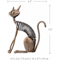 Miniatyrbilde 2 av 5: Smijern fjær katt ornamenter, metall katt skulptur kunst vår håndverk hjem dekorasjon (katt sete)