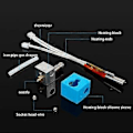 Miniatyrbillede 3 af 5: 3D Printer Dele Hotend 0.4mm Dyse Print til Hoved Varmerør Varmelegeme Blok Kit Til Anycubic 3D Printer Dele