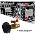 Miniatyrbilde 2 av 5: IBC Tank Uttak Kran Adapter, Messing Kuleventil Grov Gjenge Messing Kran IBC Tank Slangekobling Erstatningsventil, For Hage Terrasser T (d-4-)