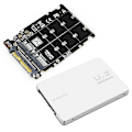Miniatyrbild 2 av 5: Adapter för M.2 SSD till U.2 2-i-1 för M.2 Nvme och Sata-buss Ngff SSD till Pci-e U.2