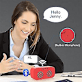 Miniatyrbild 5 av 5: Väckarklocka för sovrum, digital klocka med Bluetooth-högtalare, Röd