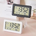 Miniatyrbild 5 av 5: LED Digital Klocka Elektronisk Digital Skärm Skrivbordsklocka För Hemmakontor Bakgrundsbelysning Snooze Datum Kal