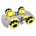 Miniatyrbilde 5 av 5: Smart Robotbilsett Firehjuls Smart Mecanum Hjul Enkeltlags Aluminium Legering Bilchassis DIY Monteringssett