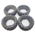 Miniatyrbilde 5 av 5: 4 stk 70mm 1/10 Rc Offroad Buggy Bil Gummidekk Hjul Dekk Front For Tt01 Tt02 Xv01 Lc Racing P