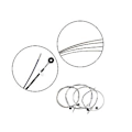 Miniatyrbillede 3 af 5: Bd100 Store Strenge Wire Rope String Core Strenge 4 Strenge Enkeltstreng