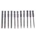 Miniatyrbillede 1 af 5: 11 stk. 75 mm S2 Stål Skruetrækker Bits Hex Torx T6/t7/t8/t9/t10/t15/t20/t25/t27/t30/t40