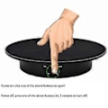 Miniatyrbillede 2 af 5: 3 Hastigheder 20cm Intelligent Elektrisk Roterende Display Stand Drejeskive Smykkeholder Batteri/USB Strøm D